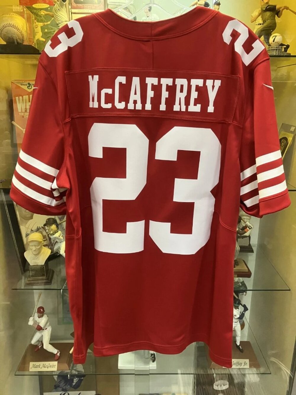 Christian McCaffrey Red Jersey Vapor Stitched